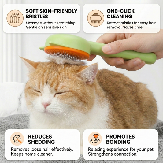 Petsential-Hair Grooming Button Brush
