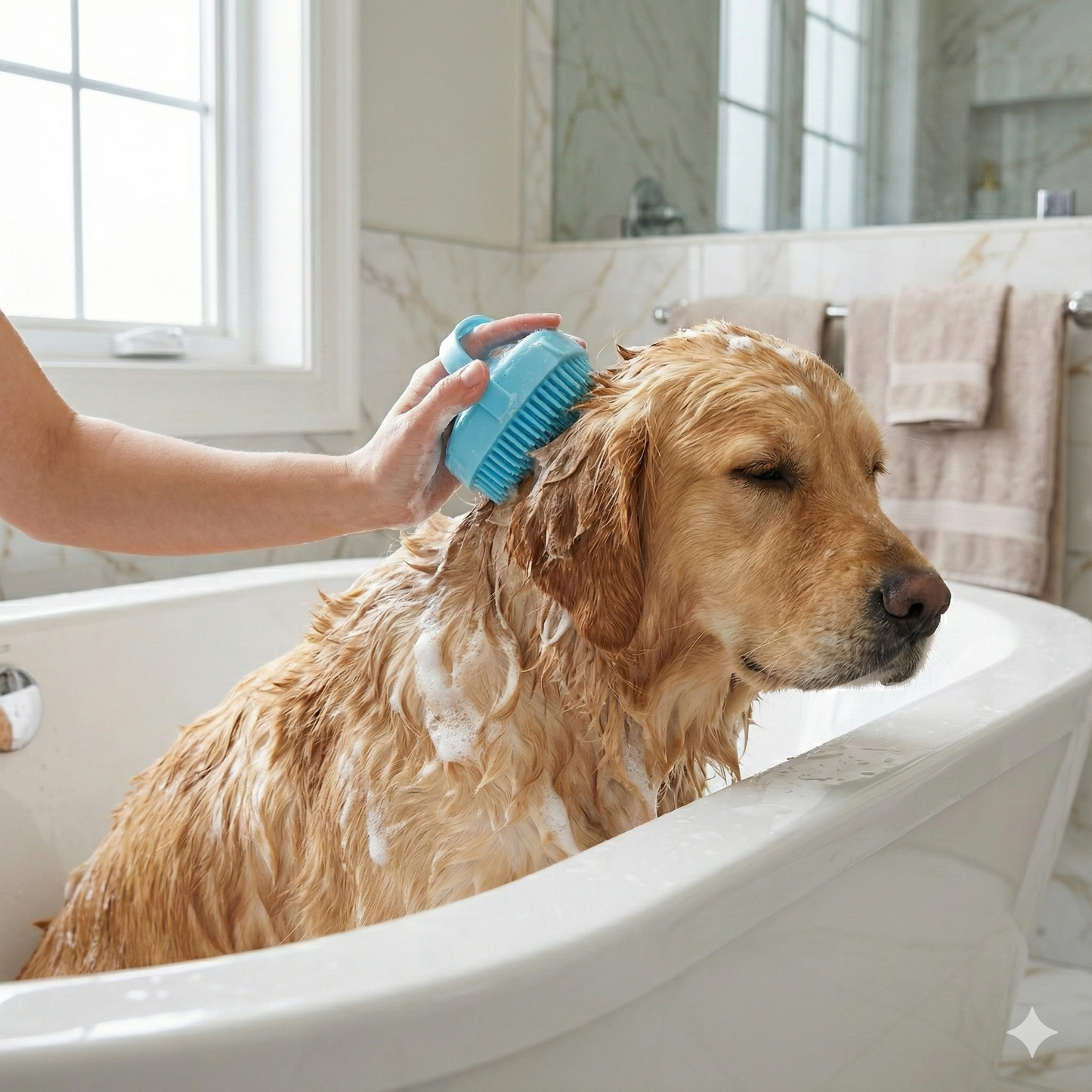 The PetSential-Silicon Bath Brush