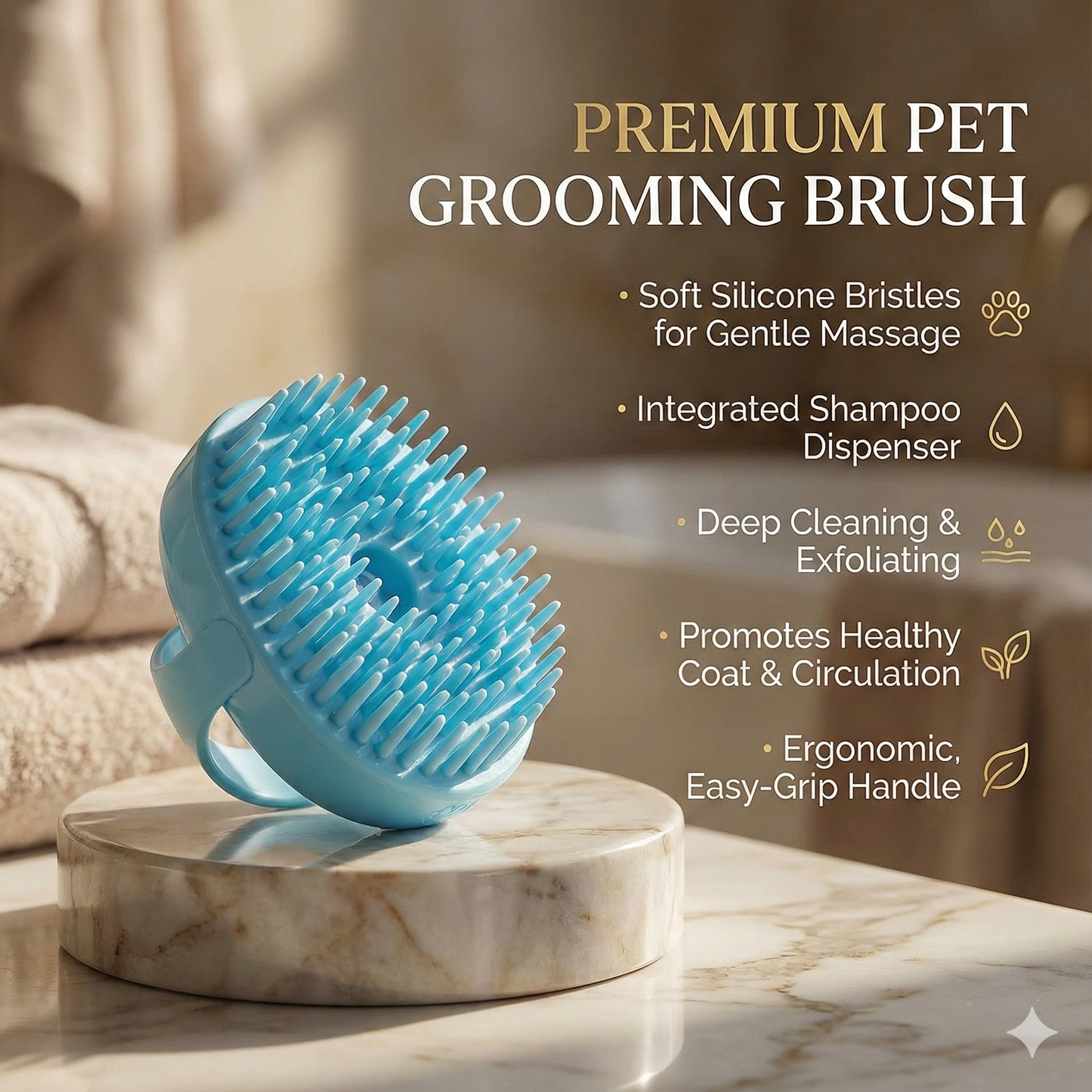 The PetSential-Silicon Bath Brush